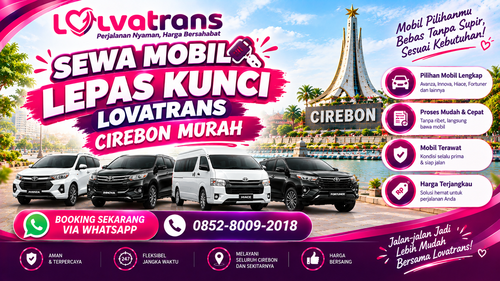 sewa mobil lepas kunci
